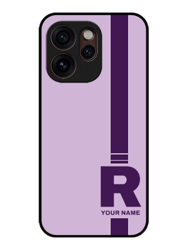 Custom Oppo Reno 15 Pro Mini 5G Custom Glass Phone Case - Simple Dual Tone Stripe With Name Design
