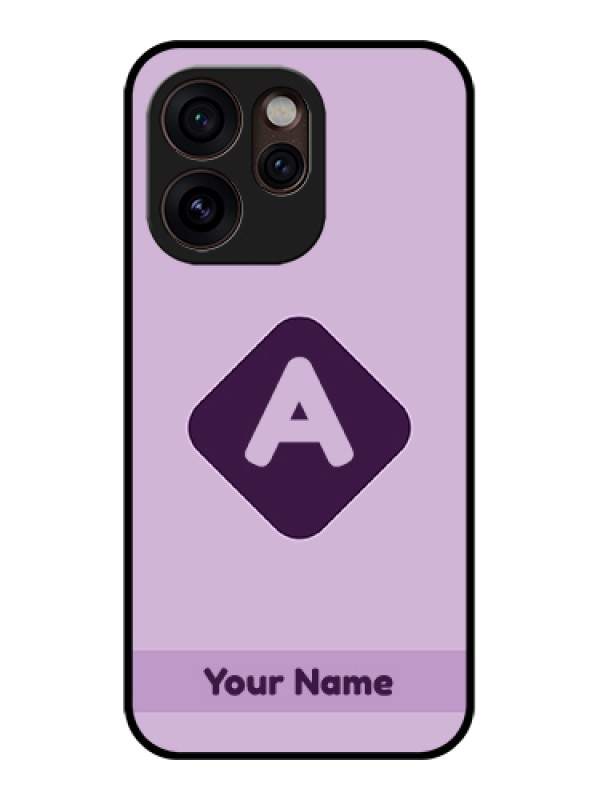 Custom Oppo Reno 15 Pro Mini 5G Custom Glass Phone Case - Custom Letter In Curved Badge Design
