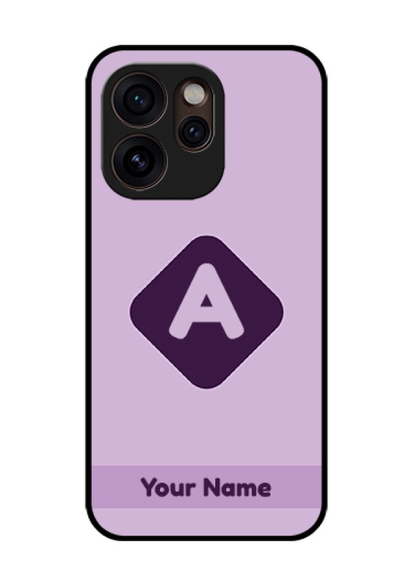 Oppo Reno 15 Pro Mini 5G Custom Glass Phone Case - Custom Letter In Curved Badge Design