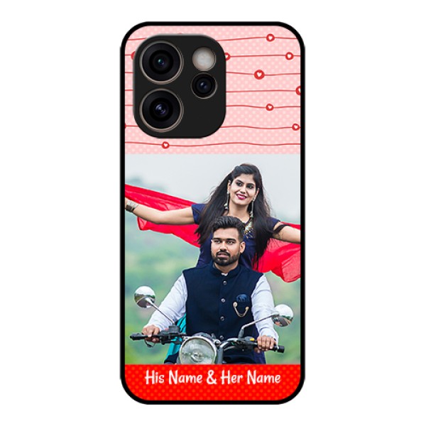 Oppo Reno 15C 5G Custom Glass Phone Case - Red Pattern Case Design