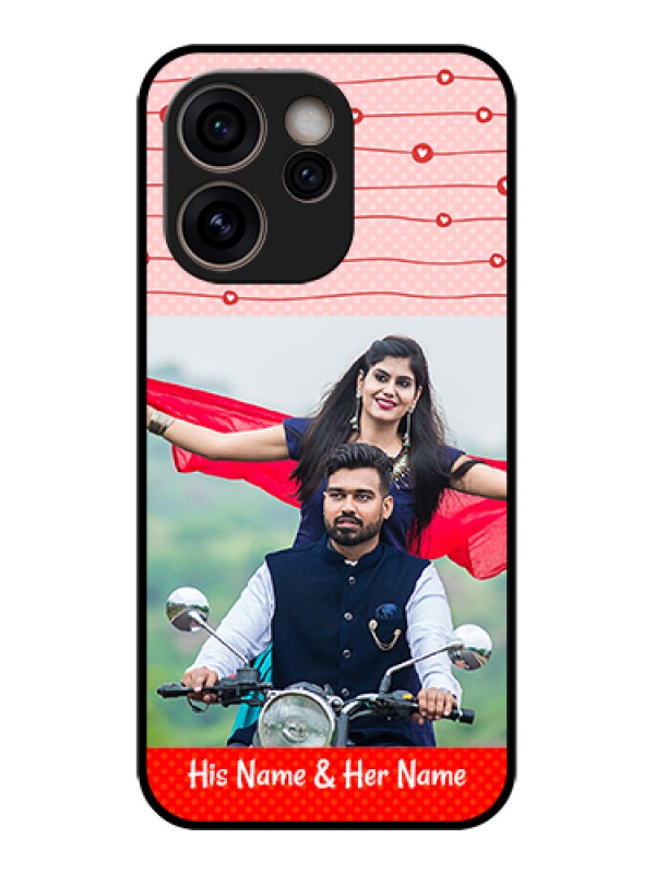 Custom Oppo Reno 15C 5G Custom Glass Phone Case - Red Pattern Case Design