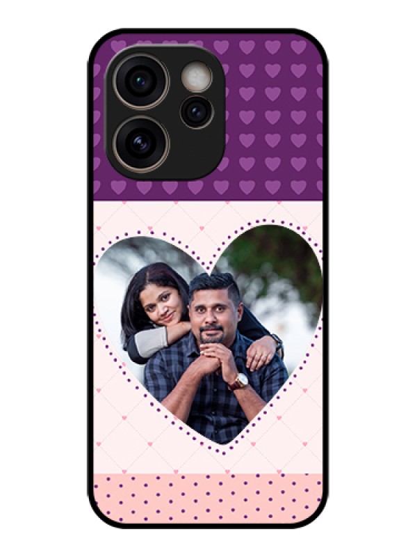 Custom Oppo Reno 15C 5G Custom Glass Phone Case - Violet Love Dots Design