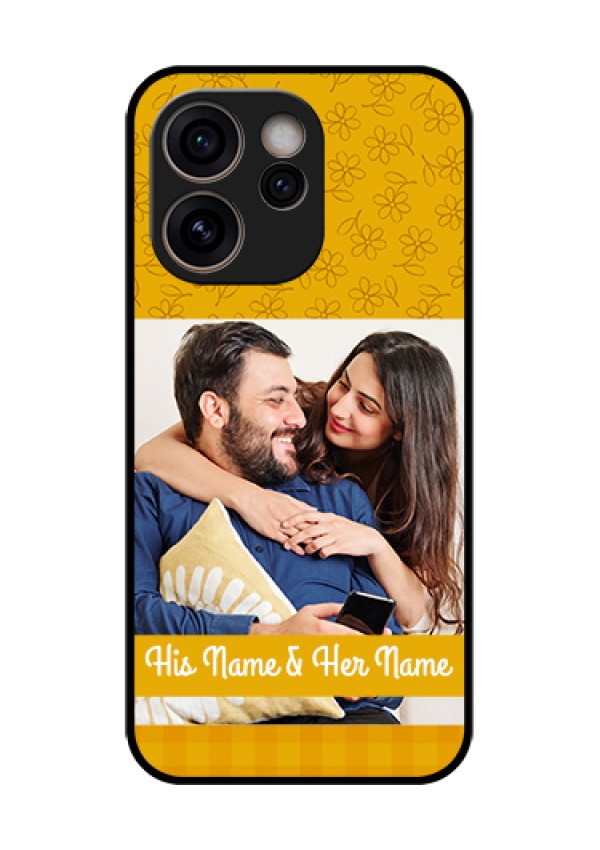 Oppo Reno 15C 5G Custom Glass Phone Case - Yellow Floral Design