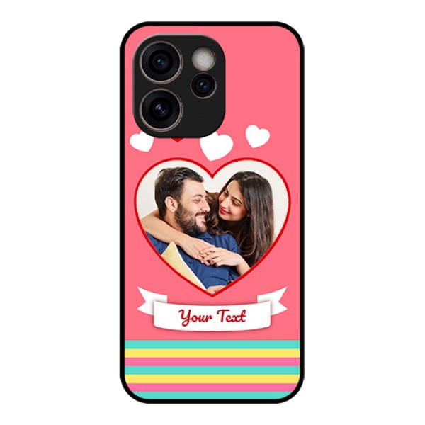 Oppo Reno 15C 5G Custom Glass Phone Case - Love Shapes Doodle Design