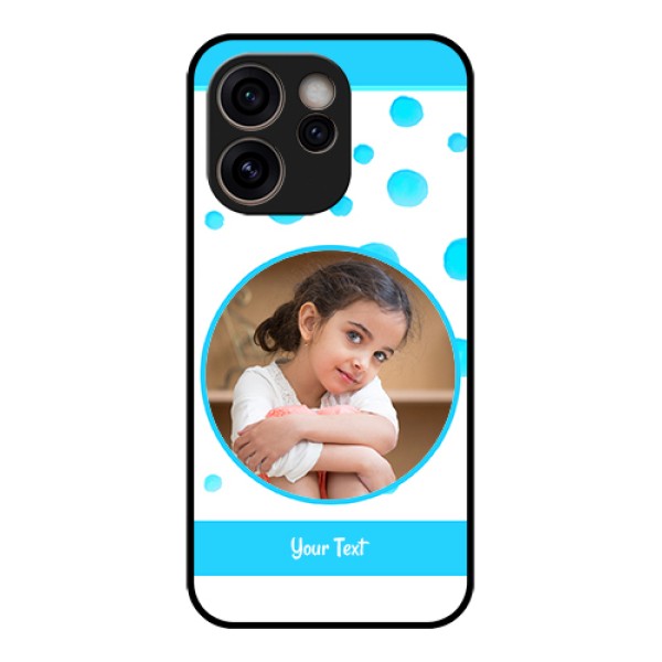 Oppo Reno 15C 5G Custom Glass Phone Case - Blue Bubbles Pattern Design Oppo Reno 15C 5G Custom Glass Phone Case - Blue Bubbles Pattern Design