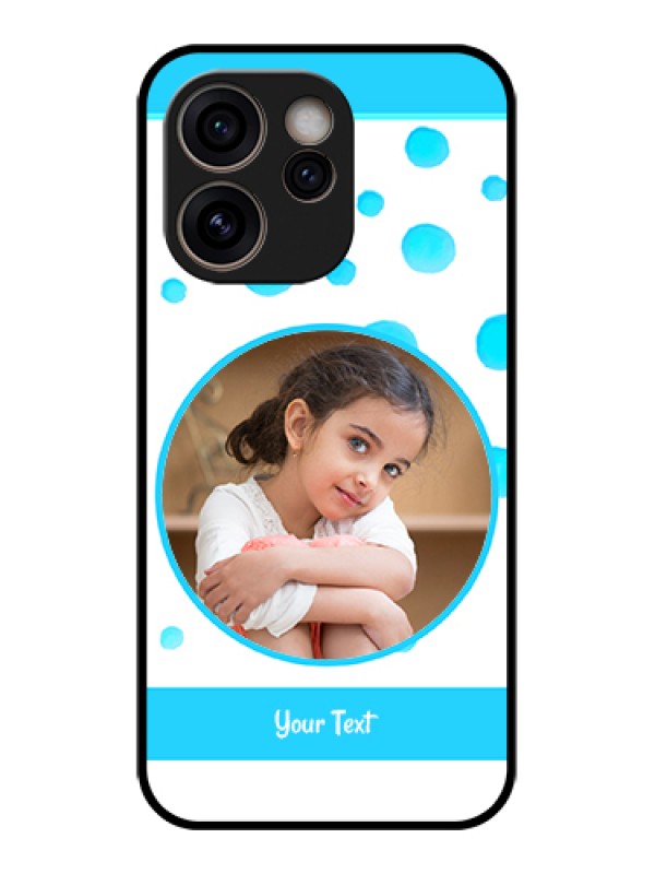 Custom Oppo Reno 15C 5G Custom Glass Phone Case - Blue Bubbles Pattern Design