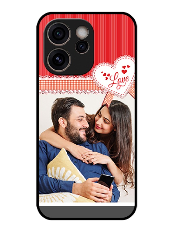 Custom Oppo Reno 15C 5G Custom Glass Phone Case - Red Love Pattern Design