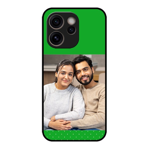 Oppo Reno 15C 5G Custom Glass Phone Case - Green Pattern Design