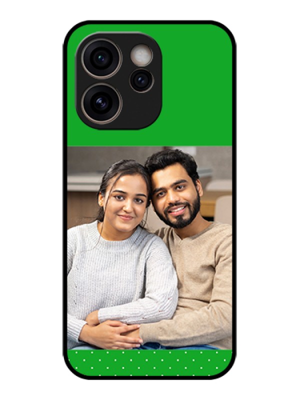Custom Oppo Reno 15C 5G Custom Glass Phone Case - Green Pattern Design