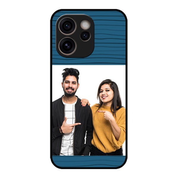 Oppo Reno 15C 5G Custom Glass Phone Case - Blue Pattern Cover Design Oppo Reno 15C 5G Custom Glass Phone Case - Blue Pattern Cover Design