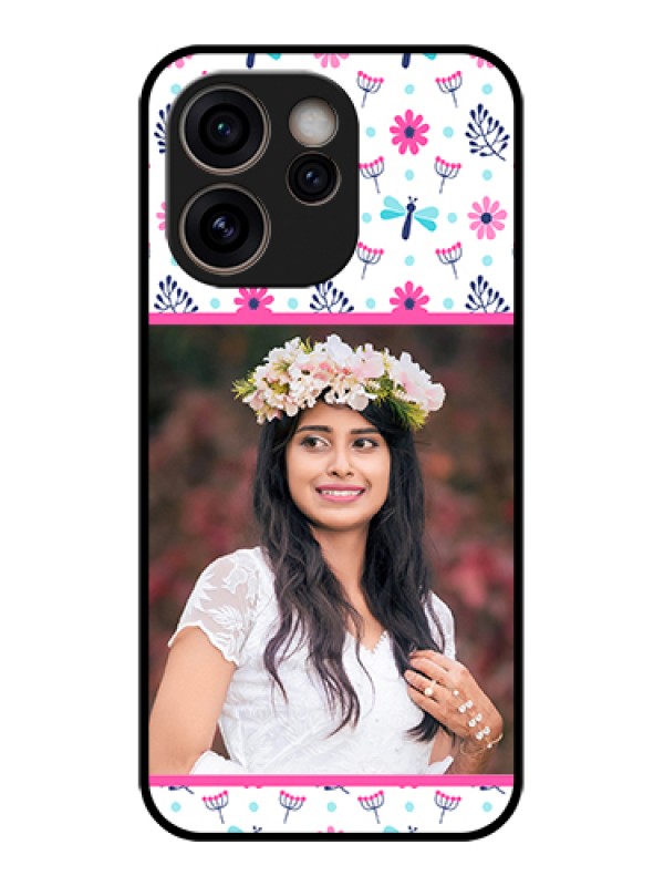 Custom Oppo Reno 15C 5G Custom Glass Phone Case - Colorful Flower Design