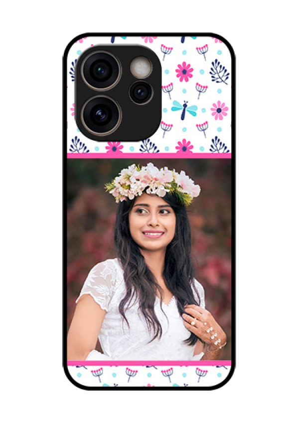 Oppo Reno 15C 5G Custom Glass Phone Case - Colorful Flower Design