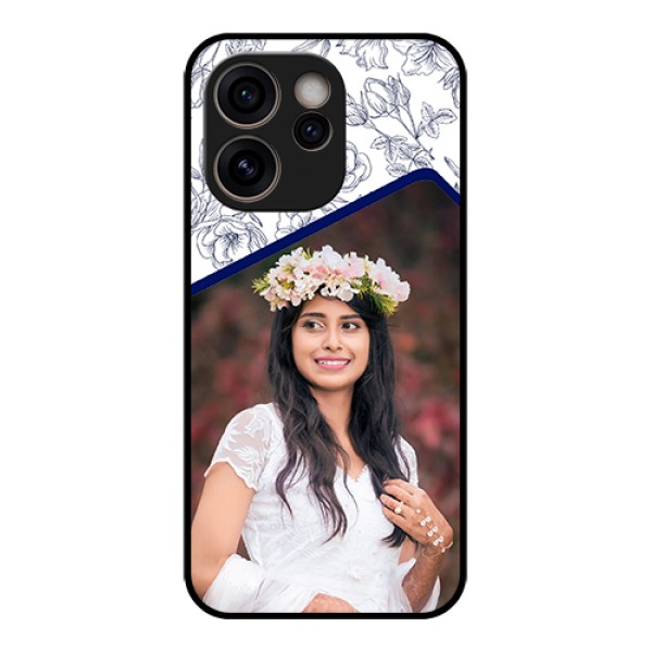 Oppo Reno 15C 5G Custom Glass Phone Case - Classy Floral Design