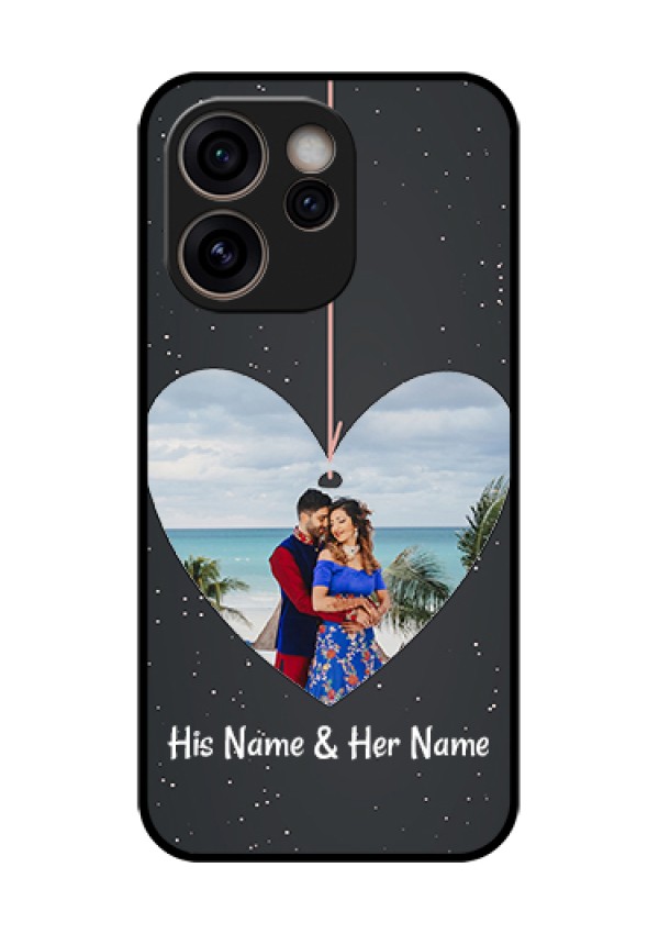 Oppo Reno 15C 5G Custom Glass Phone Case - Hanging Heart Design