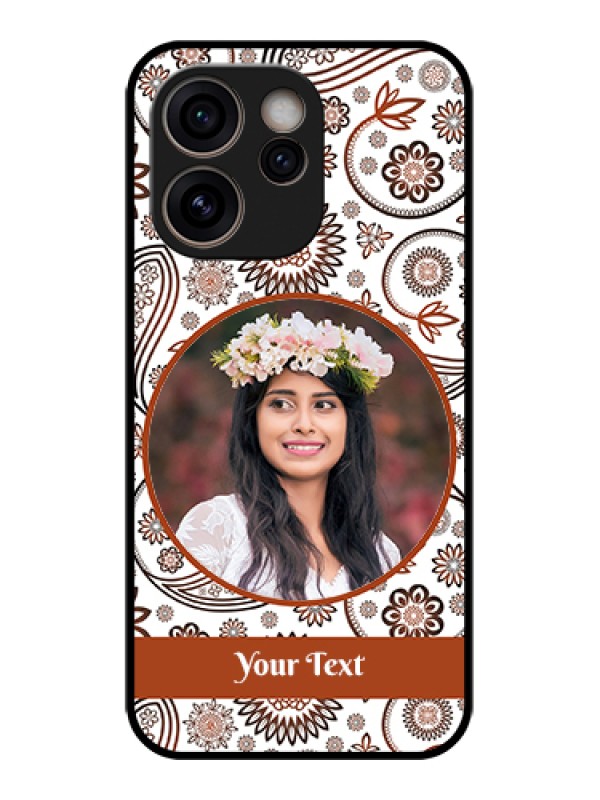 Custom Oppo Reno 15C 5G Custom Glass Phone Case - Abstract Flower Design