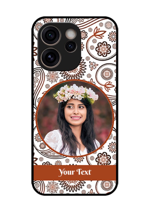 Oppo Reno 15C 5G Custom Glass Phone Case - Abstract Flower Design