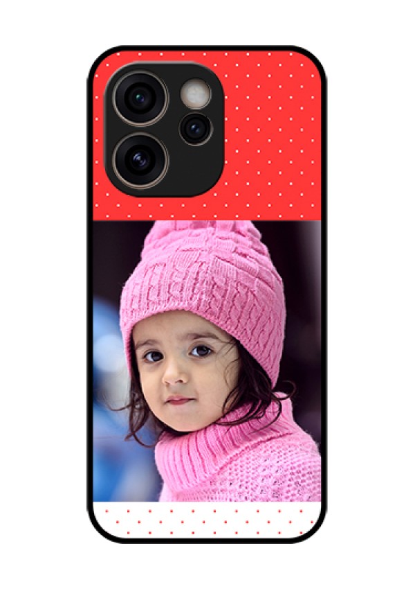 Oppo Reno 15C 5G Custom Glass Phone Case - Red Pattern Design