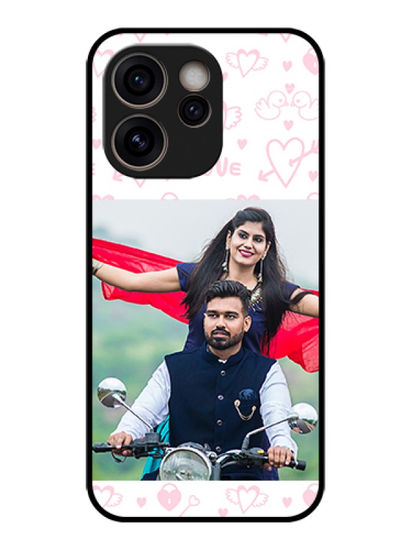 Custom Oppo Reno 15C 5G Custom Glass Phone Case - Pink Flying Heart Design