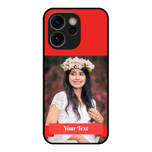 Oppo Reno 15C 5G Custom Glass Phone Case - Simple Red Color Design
