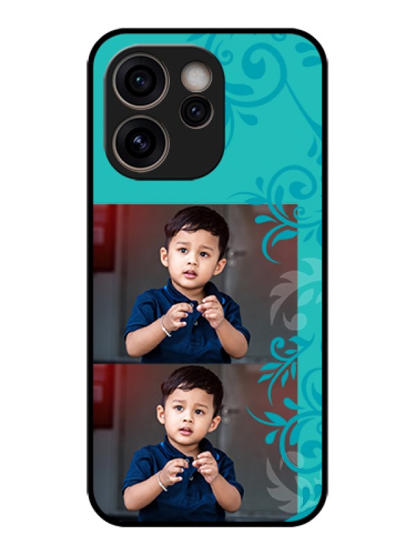 Custom Oppo Reno 15C 5G Custom Glass Phone Case - With Photo And Green Floral Design