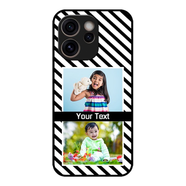 Oppo Reno 15C 5G Custom Glass Phone Case - Black And White Stripes Design Oppo Reno 15C 5G Custom Glass Phone Case - Black And White Stripes Design