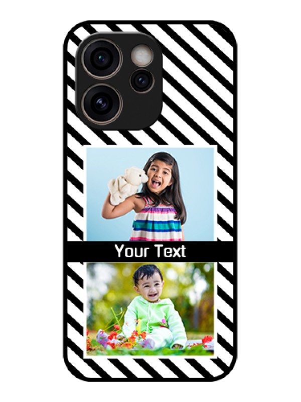 Custom Oppo Reno 15C 5G Custom Glass Phone Case - Black And White Stripes Design