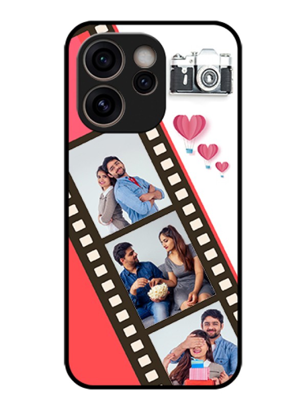 Custom Oppo Reno 15C 5G Custom Glass Phone Case - 3 Image Holder With Film Reel