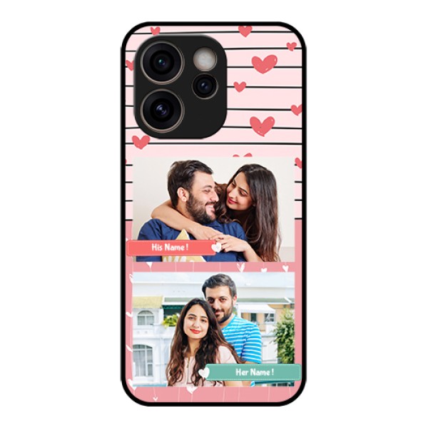 Oppo Reno 15C 5G Custom Glass Phone Case - Photo With Heart Design