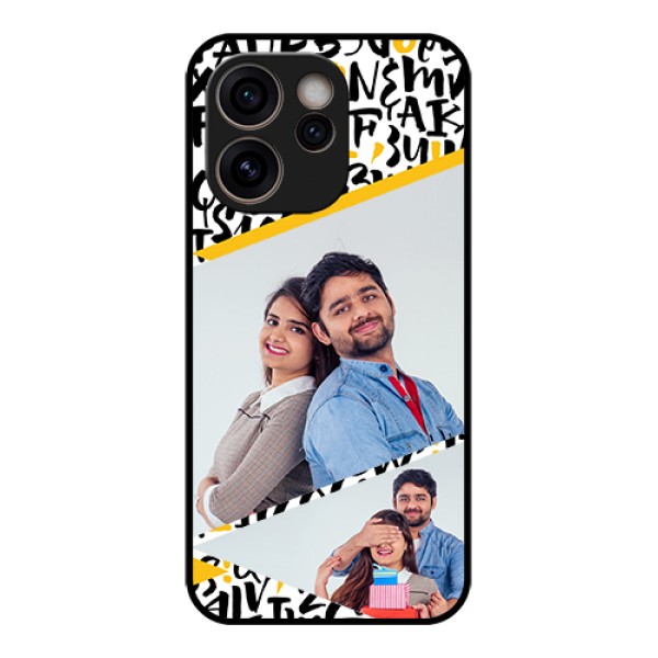 Oppo Reno 15C 5G Custom Glass Phone Case - Letters Pattern Design