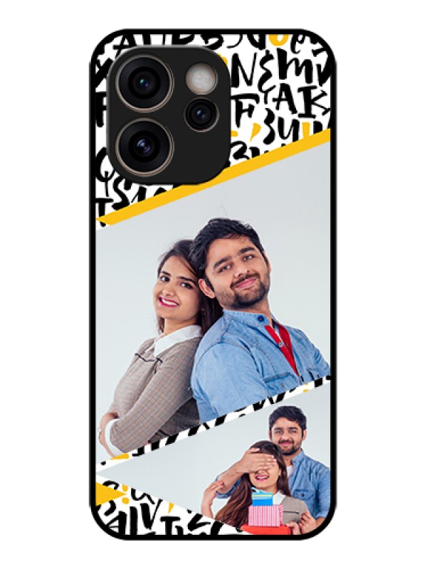 Custom Oppo Reno 15C 5G Custom Glass Phone Case - Letters Pattern Design
