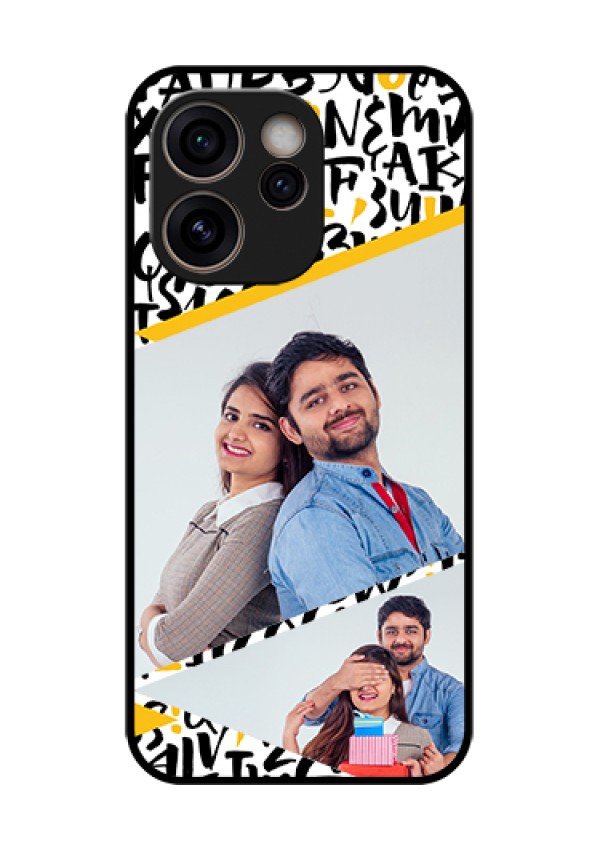 Oppo Reno 15C 5G Custom Glass Phone Case - Letters Pattern Design