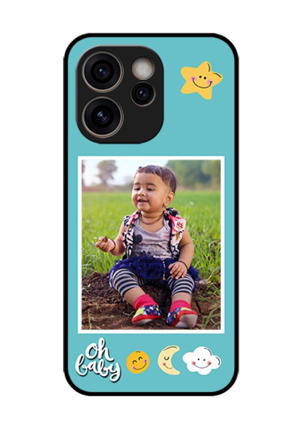 Oppo Reno 15C 5G Custom Glass Phone Case - Smiley Kids Stars Design