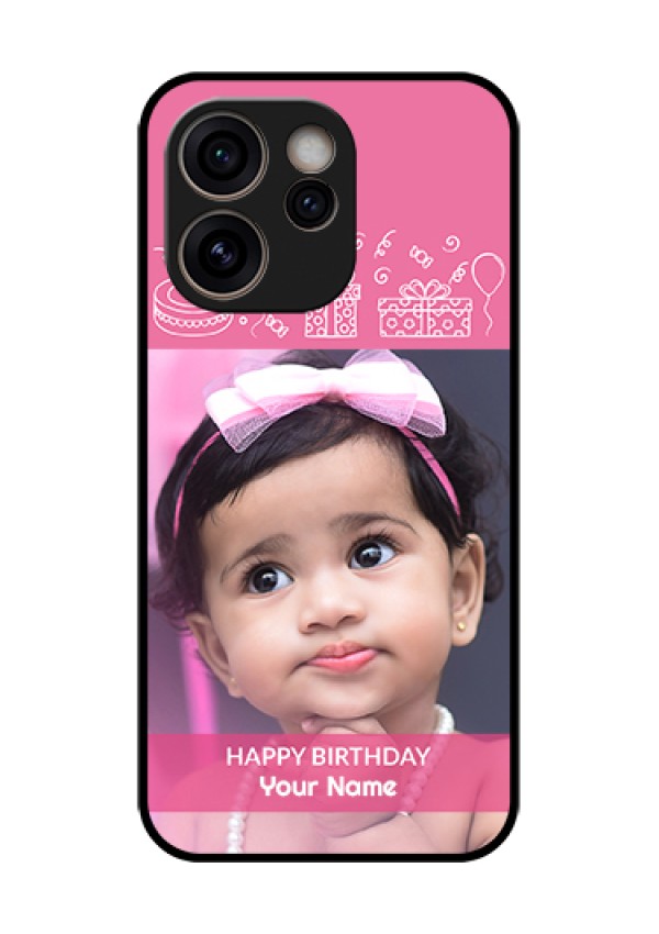 Oppo Reno 15C 5G Custom Glass Phone Case - With Birthday Line Art Design