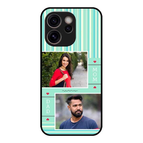 Oppo Reno 15C 5G Custom Glass Phone Case - Mom & Dad Pic Design