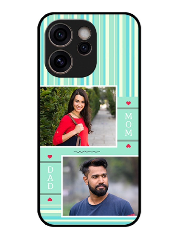 Custom Oppo Reno 15C 5G Custom Glass Phone Case - Mom & Dad Pic Design