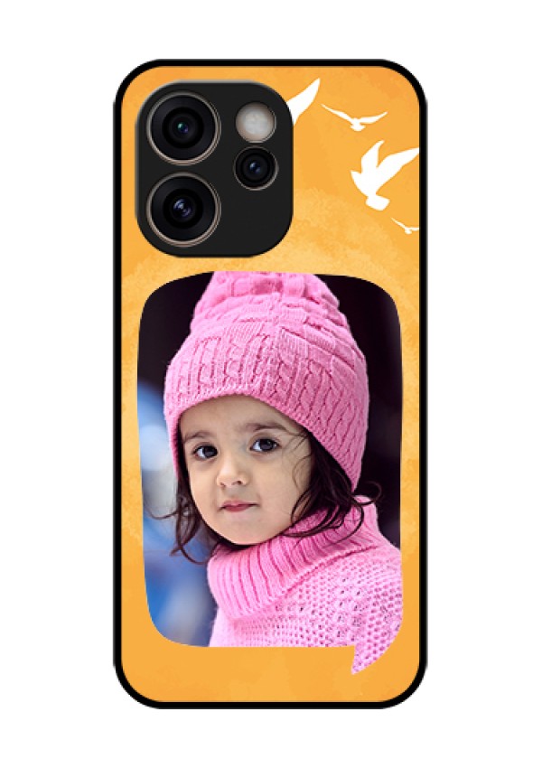 Oppo Reno 15C 5G Custom Glass Phone Case - Water Color Design With Bird Icons