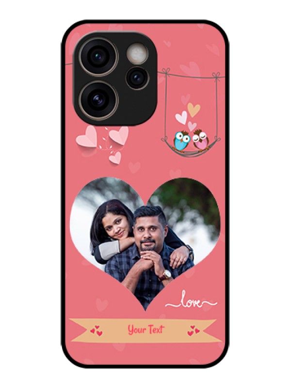 Custom Oppo Reno 15C 5G Custom Glass Phone Case - Peach Color Love Design
