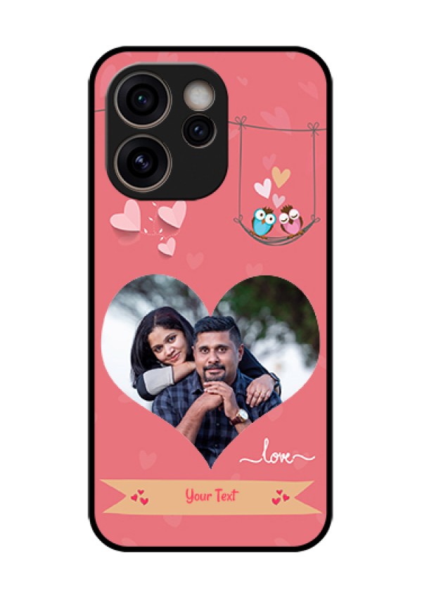 Oppo Reno 15C 5G Custom Glass Phone Case - Peach Color Love Design