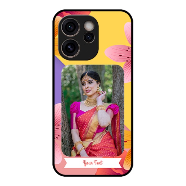 Oppo Reno 15C 5G Custom Glass Phone Case - 3 Image With Vintage Floral Design Oppo Reno 15C 5G Custom Glass Phone Case - 3 Image With Vintage Floral Design