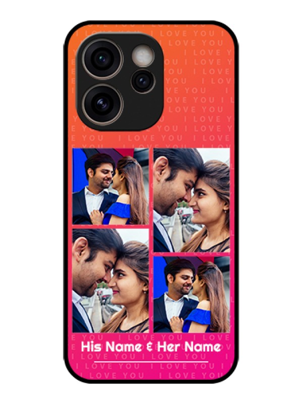 Custom Oppo Reno 15C 5G Custom Glass Phone Case - I Love You Pink Design