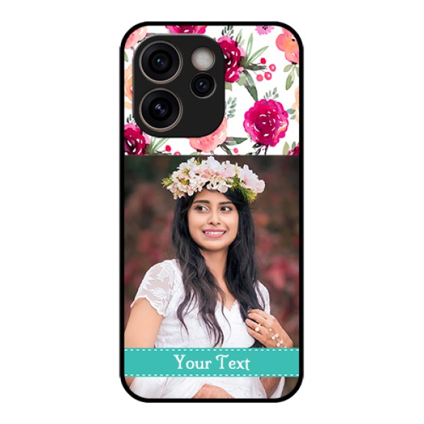 Oppo Reno 15C 5G Custom Glass Phone Case - Water Colors Floral Design Oppo Reno 15C 5G Custom Glass Phone Case - Water Colors Floral Design