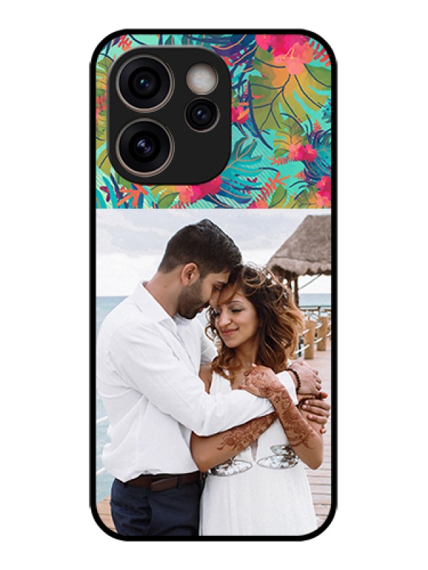 Custom Oppo Reno 15C 5G Custom Glass Phone Case - Watercolor Floral Design