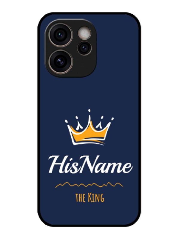 Custom Oppo Reno 15C 5G Custom Glass Phone Case - King With Name Design