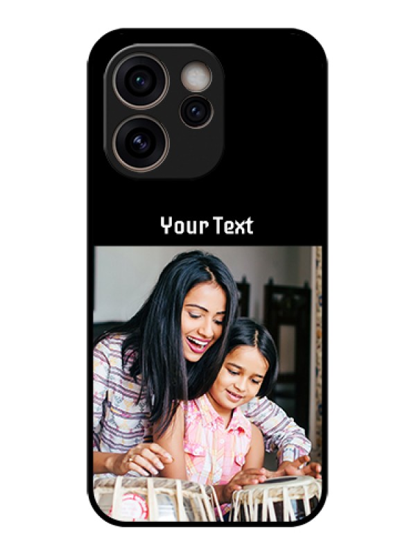 Custom Oppo Reno 15C 5G Custom Glass Phone Case - Photo With Name Design