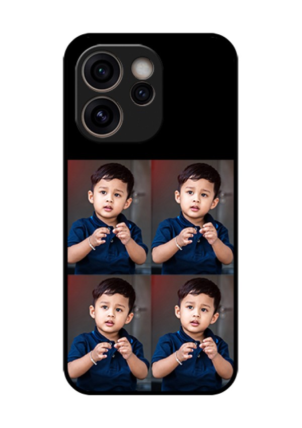 Oppo Reno 15C 5G Custom Glass Phone Case - 4 Image Holder Design