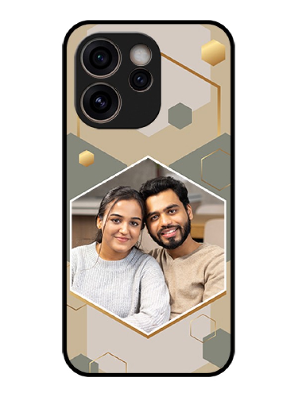 Custom Oppo Reno 15C 5G Custom Glass Phone Case - Stylish Hexagon Pattern Design
