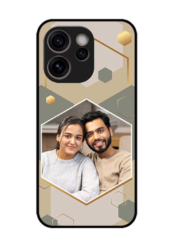 Oppo Reno 15C 5G Custom Glass Phone Case - Stylish Hexagon Pattern Design