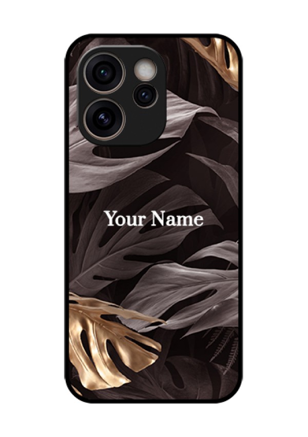 Oppo Reno 15C 5G Custom Glass Phone Case - Wild Leaves Digital Paint Design