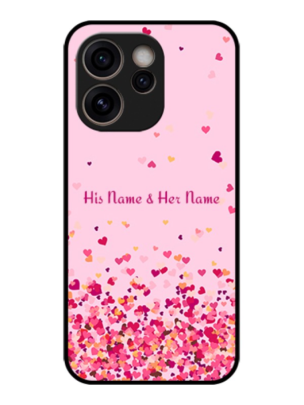Custom Oppo Reno 15C 5G Custom Glass Phone Case - Floating Hearts Design