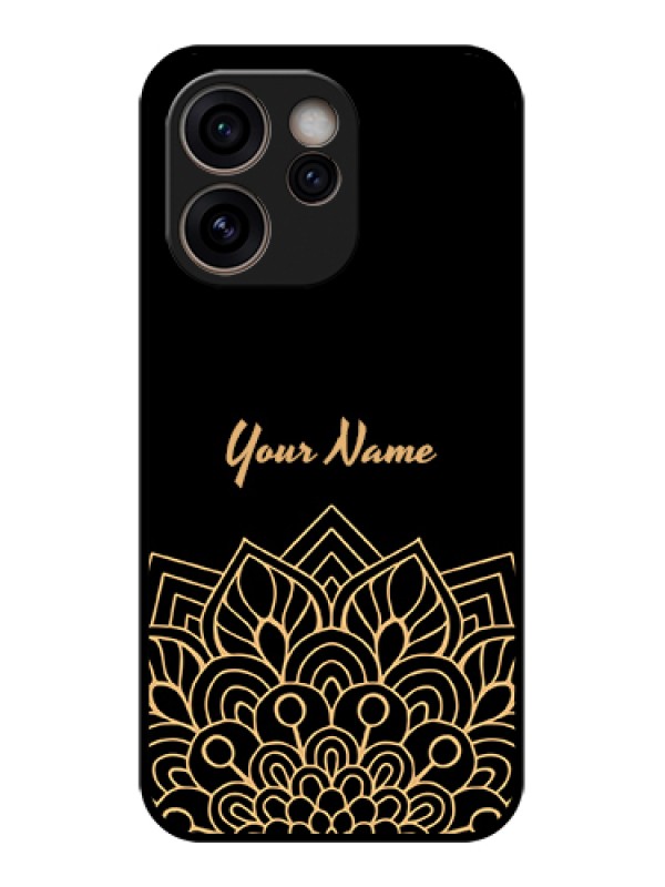 Custom Oppo Reno 15C 5G Custom Glass Phone Case - Golden Mandala Design